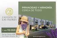 CASAS EN VENTA CALLEJÓN DE LAS FLORES 